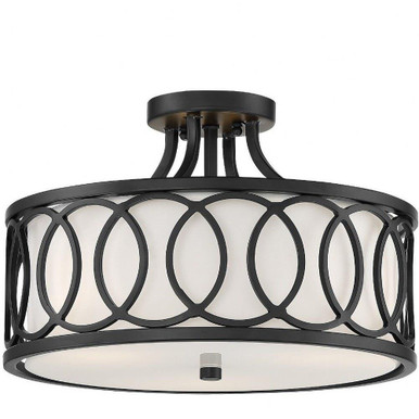 Graham 3 Light 15 Inch Wide Flush Mount by Crystorama - 285