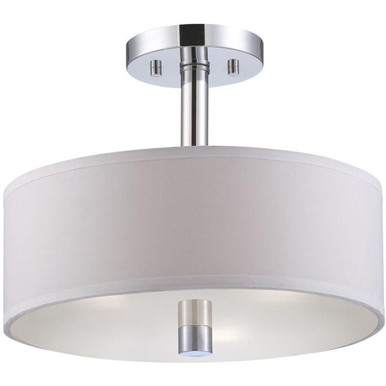 Cordova 3 Light 13 Inch Wide Semi Flush Mount by Designers Fountain - 84511-ch