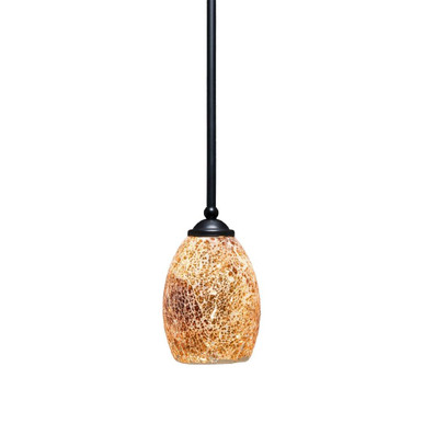 Zilo 1 Light Mini Pendant 8 Inch Tall by Toltec - 560-5-8-