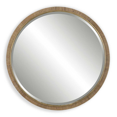Manor Park Oak 39.25 Inch Round Mirror by Bailey Street Home - 208-BEL-5064999