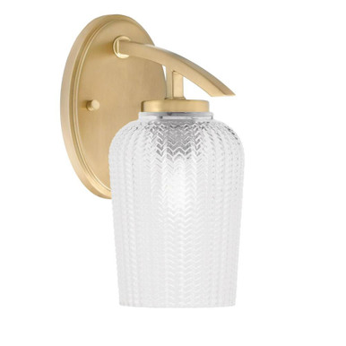 Kurve 1 Light Wall Sconce 5 Inch Wide by Toltec - 3720-NAB-42