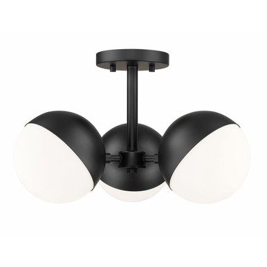 Realm Sphere 3 Light Semi Flush Mount 17.25 Inch Wide By Z-Lite - 7517-3SF