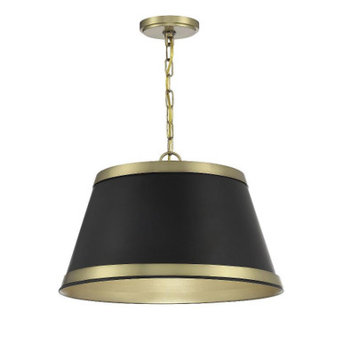 3 Light Vintage Large Pendant by Meridian - M7013MBKNB
