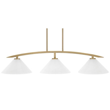 Kurve 3 Light Bar Island Pendant 44.75 Inch Length by Toltec - 3736-NAB-2121