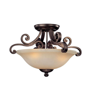 Brittany 3 Light 18.5 Inch Wide Semi Flush Mount by Dolan - 1085-207