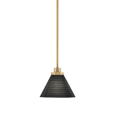 Odyssey One Light Stem Hung Small Pendant 7 Inch Wide by Toltec - 2601-NAB-4059