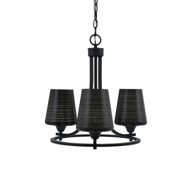 Paramount 3 Light Uplight Chandelier 19.25 x 18.5 Inches Wide by Toltec  - 3403-MB-4039
