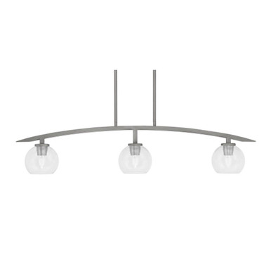 Kurve 3 Light Island Pendant 9 Inch Tall by Toltec - 3736-GP-500