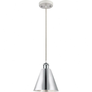 Ballston Cone 1 Light Small Pendant by Innovations - 516-1P-WPC-MBC-8-PC