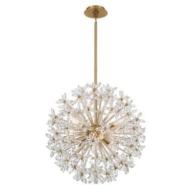 Adley 6 Light Chandelier 23.5 Inch Tall and 23.75 Inch Wide by Crystorama - ADL-506-AG-CL