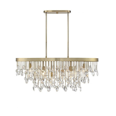 Livorno 8 Light Small Linear Chandelier by Savoy House - 1-1847-8-127