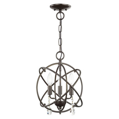 Aria 3 Light Mini Chandelier by Livex - 40903