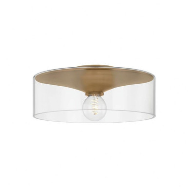 Killian 1 Light Flush Mount 6.5 Inch Tall and 16 Inch Wide by Troy - C2916-PBR