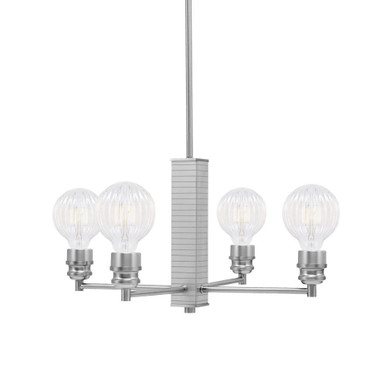 Edge 4 Light Small LED Chandelier by Toltec - 1154-BN-LED45C