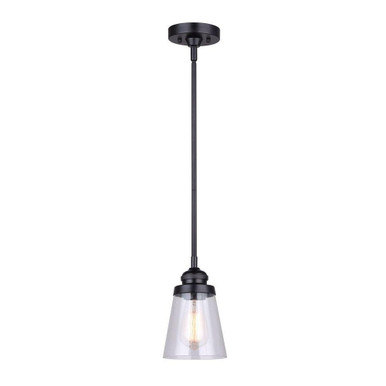 Declan 1 Light Mini Pendant by Canarm Inc - IPL1097A01BK