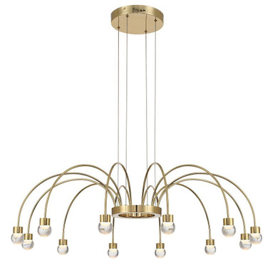 Vario 3.3W 12 LED Chandelier 11.25 Inch Tall and 37.5 Inch Wide by Golden - 1573-12