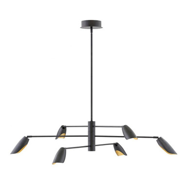 Bowery 6 Light Oversized Multi Tier Chandelier by Fredrick Ramond - FR35806BLK