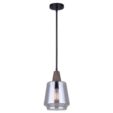 Dante 1 Light Small Pendant by Canarm Inc - IPL2040B01BKW