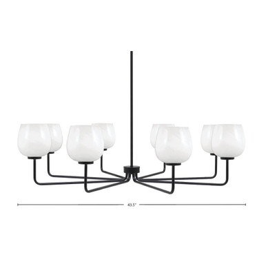 Sandia 8 Light Chandelier 11.5 Inch Tall and 43.5 Inch Wide by Toltec - 6208-115-435