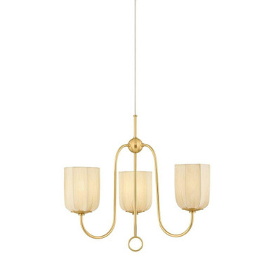 Samantha 3 Light Chandelier 19 Inch Tall and 21 Inch Wide by Mitzi - H1094803-AGB