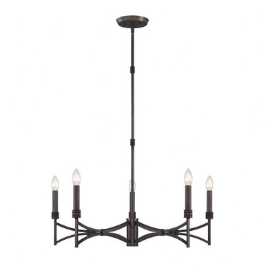 Gardner 5 Light Chandelier 5 Inch Tall and 30 Inch Wide by Savoy House - 1-8167-5-26