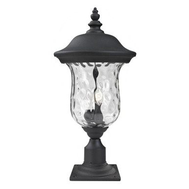 Green Woodlands 3 Light Outdoor Post Mount Light 25.5 x 12.38 In by BSH - 372-BEL-1176910