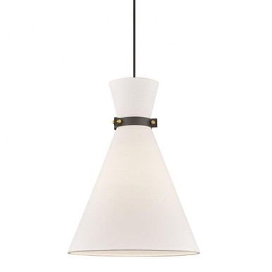 Julia One Light Medium Pendant by Mitzi - H294701L-AGB/BK