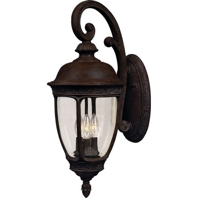 Knob Hill Vx 3 Light Candle Style Outdoor Wall Lantern by Maxim - 40466CDSE