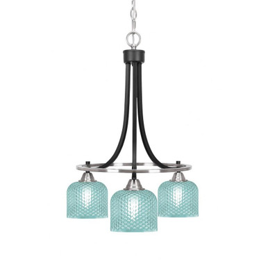 Paramount 3 Light Down Chandelier 22.75 Inch Tall X 17 Inch Wide by Toltec - 3413-BN-4612