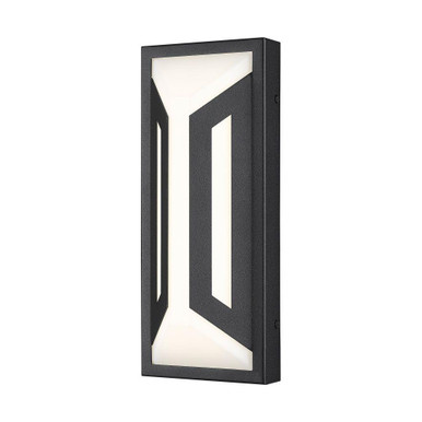 Banff 8W 2 LED Outdoor Wall Mount 12 Inch Tall and 5 Inch Wide by Z Lite - 5028S-BK-LED