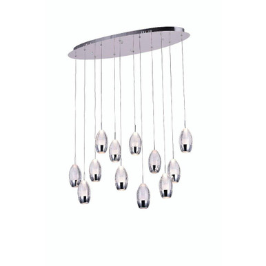 Perrier 12 Light Large Linear Chandelier by CWI - 5077P34C-O