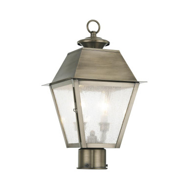 Mansfield 2 Light Outdoor Post Top Lantern 9 x 16.5 Inches by Livex  - 2166
