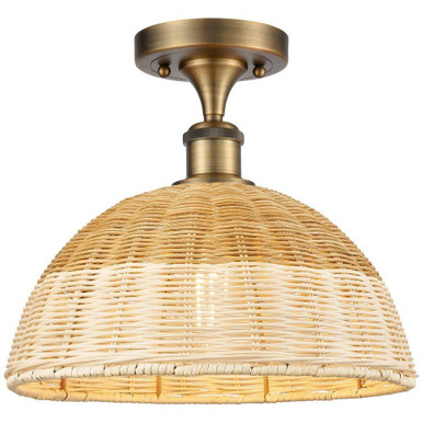 Bristol Natural II 1 Light Semi Flush Mount 11.75 Inch Wide by Innovations - 516-1C-NBD2-12
