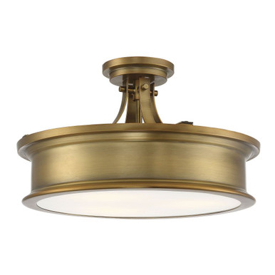 Friars Circle 3 Light 16 Inch Wide Semi Flush Mount by Bailey Street Home - 159-BEL-820666