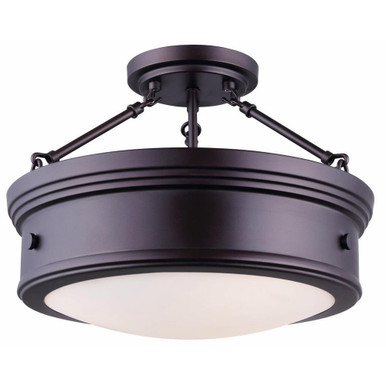 Boku 3 Light 15 Inch Wide Semi Flush Mount by Canarm Inc - ISF624A03ORB