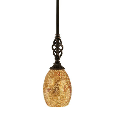 Elegante 1 Light Stem Mini Pendant 12.25 Inch Tall by Toltec - 80-5-1225-
