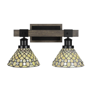 Tacoma 2 Light Steel Vanity Light 17.5 Inch Length by Toltec - 1842--975-175