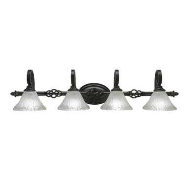 Elegante 4 Light Vanity Light 9 Inch Wide by Toltec - 164-9-9-395