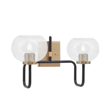 Sandia 2 Light Bath Vanity 10 Inch Tall and 17.5 Inch Length by Toltec - 6222-10-175