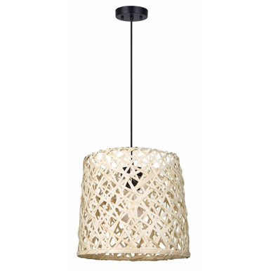 Tash 1 Light Medium Pendant by Canarm Inc - IPL2026B01BK