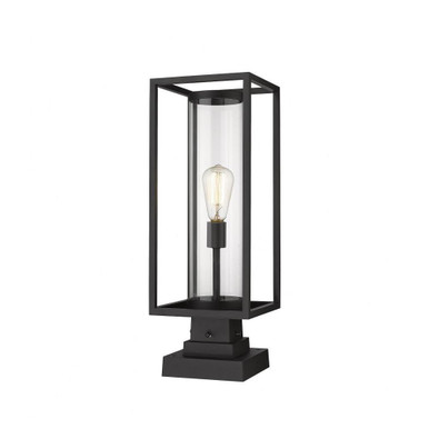 Dunbroch 1 Light Small Outdoor Square Pier Mount 22.75 Inch Tall by Z-Lite - 584PHMS-SQPM