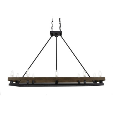 Belmont 10 Light Large Linear Island Pendant by Toltec - 2740-16-26-3725