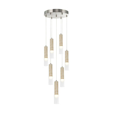 Zara 168W 7 LED Chandelier 14.8 Inch Tall and 12.6 Inch Wide by Artcraft - AC5107BN