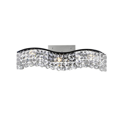 Glamorous 3 Light Wall Sconce by CWI - 8004W25C-B (clear)