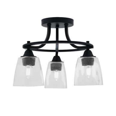 Paramount 3 Light 15 Inch Wide Semi Flush Mount by Toltec - 3417-MB-460