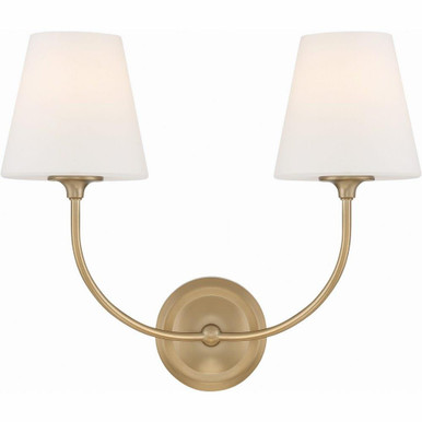 Sylvan 2 Light Candle Style Wall Sconce 17 Inch Wide by Crystorama - 2442