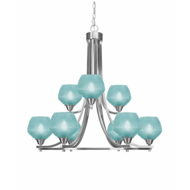 Paramount 9 Light Up Chandelier 27.25 Inch Tall X 31.5 Inch Wide by Toltec - 3409-BN-4622
