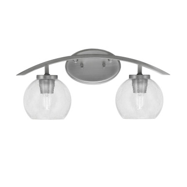 Kurve 2 Light Steel Vanity Light 18.25 Incy Tall by Toltec - 3722-GP-4100