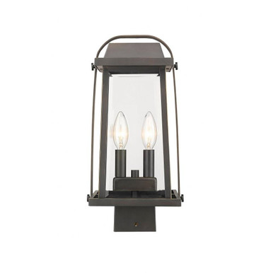Links By Pass 2 Light Outdoor Post Mount 15 Inch Tall by Bailey Street Home - 372-BEL-856855