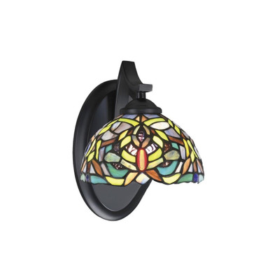 Zilo 1 Light Steel Wall Sconce 7 Inch Wide by Toltec - 551-7-95-